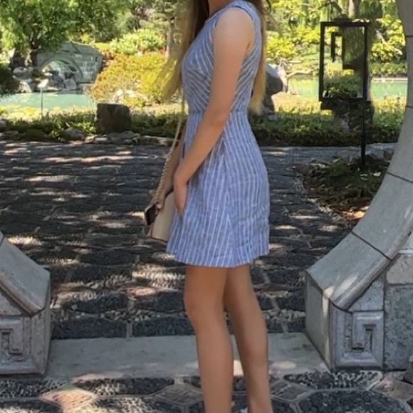Blue with white strips dress - Picture 2 of 3